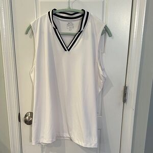 Slazenger White and Black Golf Top